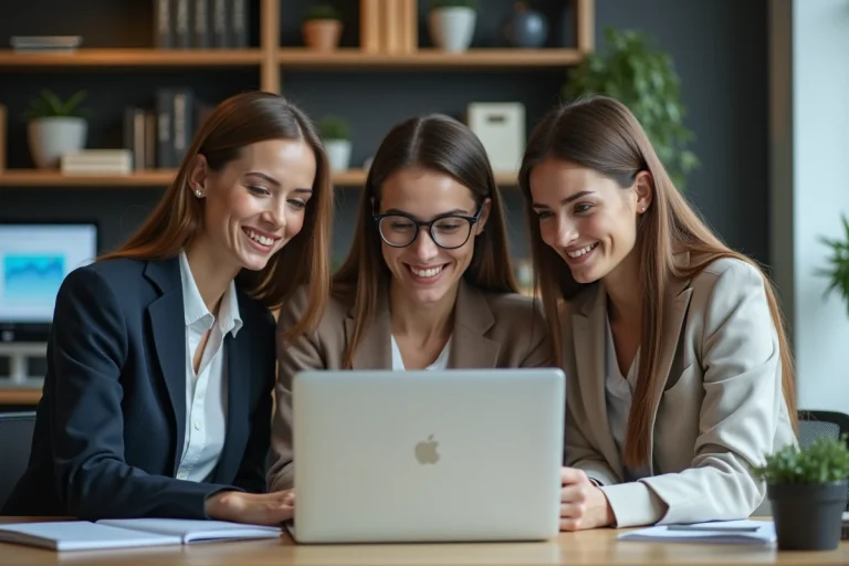 Groupe de professionnels en réunion dans un bureau moderne